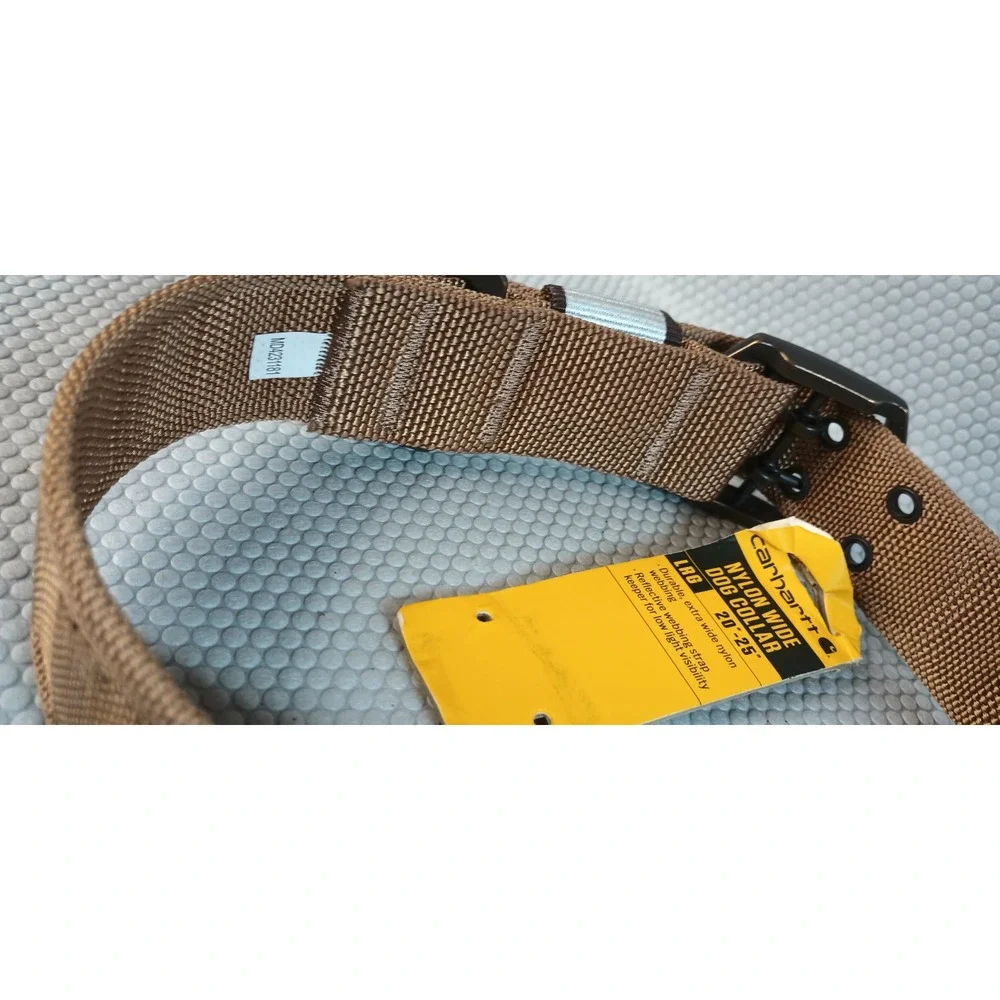 Carhartt Nylon Wide Dog Collar Large 20-25 Inch Brown Reflective P000342201
